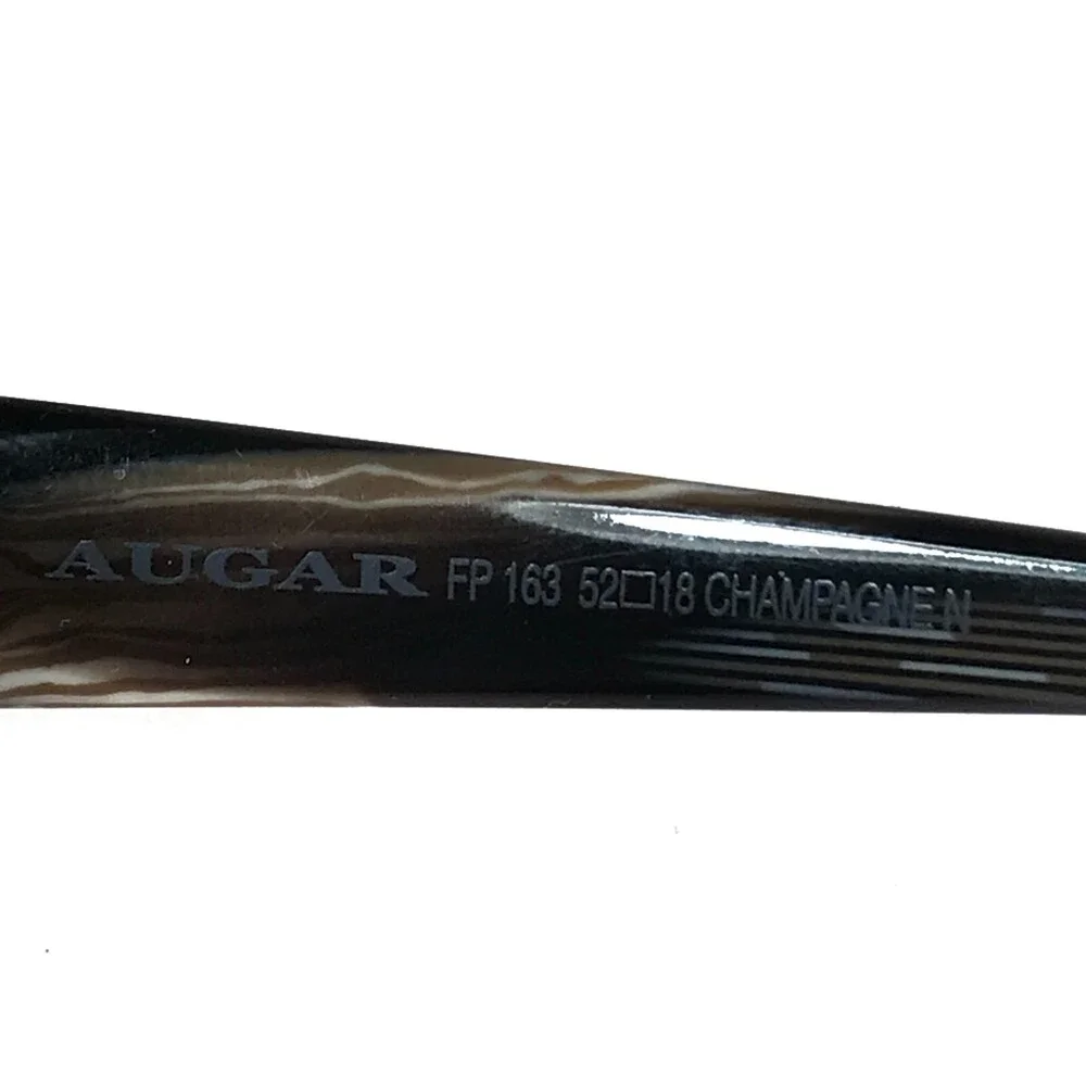 Augar Eyeglasses Frames FP163 CHAMPAGNE Gold Black Gray 22KT GP Plated 52-18-130